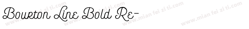 Bourton Line Bold Re字体转换